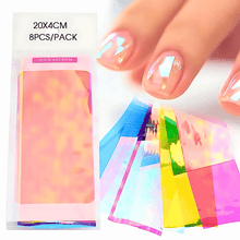 Load image into Gallery viewer, Aurora Holographic Shattered Glass Nail Foil
