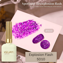 Load image into Gallery viewer, 15ML Translucent Flash and Explosive Flash Reflective Glitter Gel Top Coat
