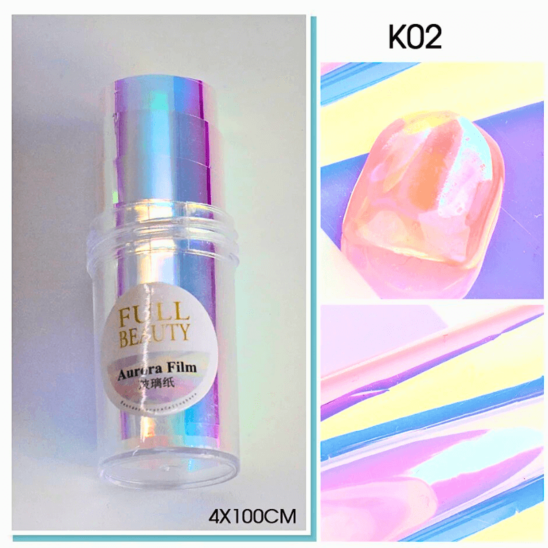 Aurora Holographic Shattered Glass Nail Foil