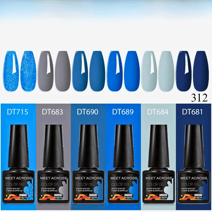 6Pcs/Glitter Gel Nail Polish Sets