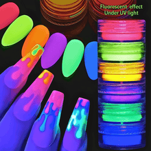 Load image into Gallery viewer, 6 Box sets of Pearl, Mirrored, Metallic, Chameleon or Neon Chrome Nail Powder
