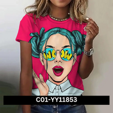 Load image into Gallery viewer, Women&#39;s Cartoon Characters Print T-Shirt
