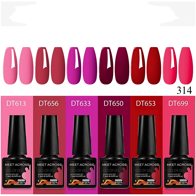 6Pcs/Glitter Gel Nail Polish Sets