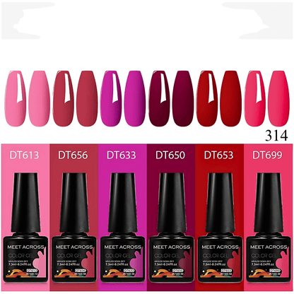 6Pcs/Glitter Gel Nail Polish Sets