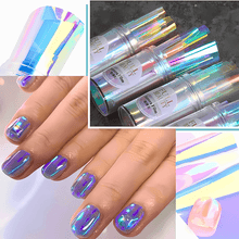 Load image into Gallery viewer, Aurora Holographic Shattered Glass Nail Foil
