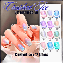 Load image into Gallery viewer, Dopamine Crushed Ice Cats Magnetic Nail Gel Polish
