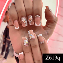 Load image into Gallery viewer, 24Pcs Long Square Head Designer Acrylic Nail Tips
