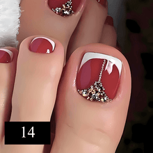 Load image into Gallery viewer, 24pcs Summer  Press on False Toe Nails
