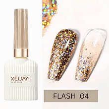 Load image into Gallery viewer, 15ML Translucent Flash and Explosive Flash Reflective Glitter Gel Top Coat
