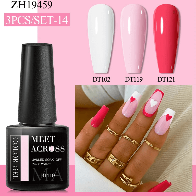 3Pcs Complementary Color Nail Polish sets