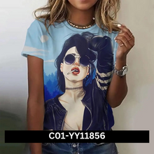 Load image into Gallery viewer, Women&#39;s Cartoon Characters Print T-Shirt
