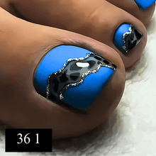 Load image into Gallery viewer, 24pcs Summer  Press on False Toe Nails
