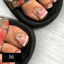 Load image into Gallery viewer, 24pcs Summer  Press on False Toe Nails
