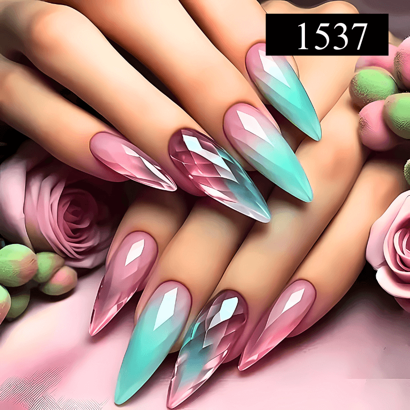 24Pcs Detachable Press on Full Cover Designer Nails