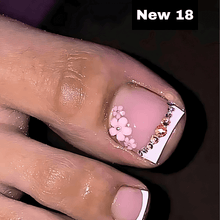 Load image into Gallery viewer, 24pcs Summer  Press on False Toe Nails
