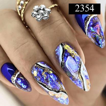 24Pcs Detachable Press on Full Cover Designer Nails