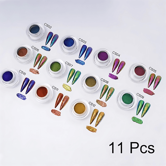 11 Color Set Chameleon Chrome Mirror Powder