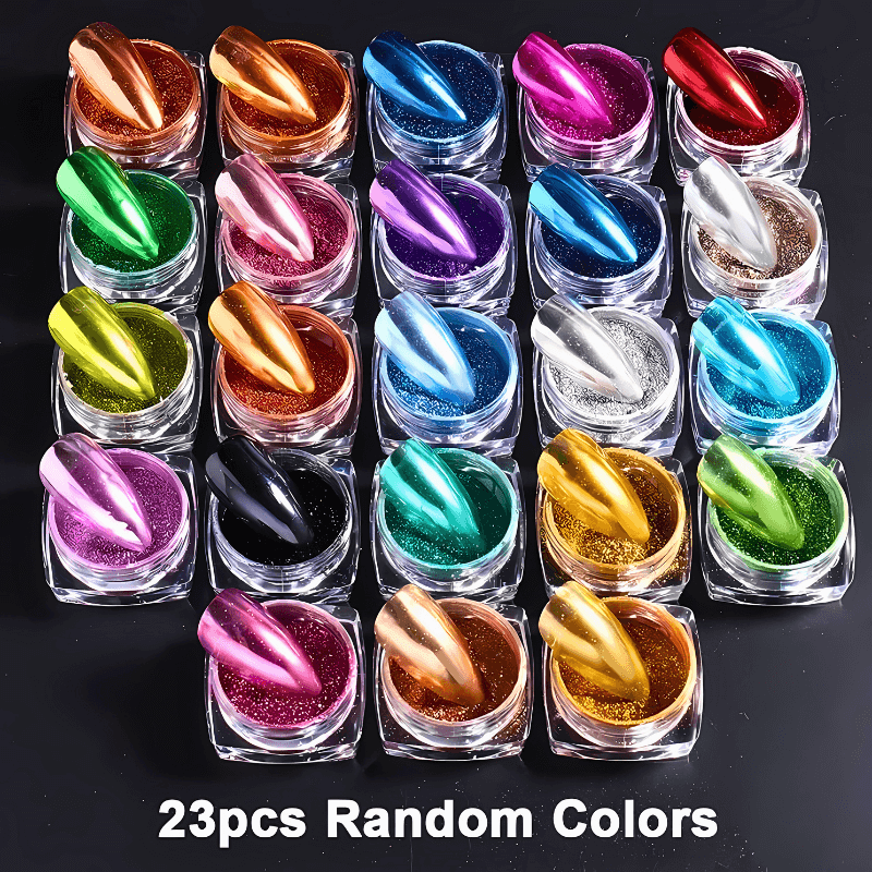 23 Colors Metallic Chrome Nail Powder