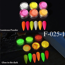 Load image into Gallery viewer, 6pcs Glow In The Dark Luminous Nail Powder
