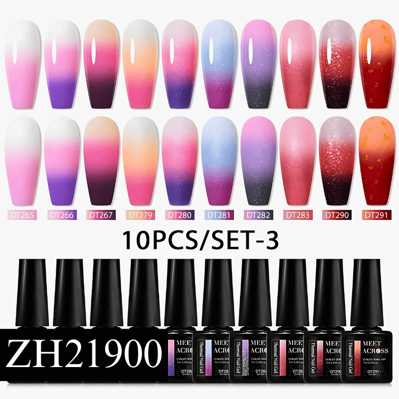 10-12 Pcs/set 3 Layer Thermal Gel Nail Polish