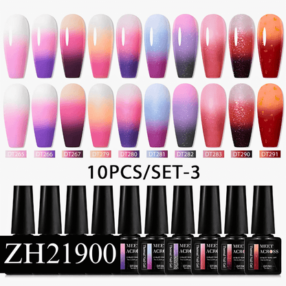 10-12 Pcs/set 3 Layer Thermal Gel Nail Polish