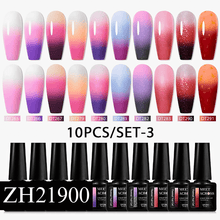 Load image into Gallery viewer, 10-12 Pcs/set 3 Layer Thermal Gel Nail Polish
