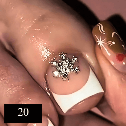 24pcs Summer  Press on False Toe Nails