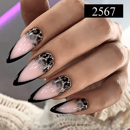 24Pcs Detachable Press on Full Cover Designer Nails