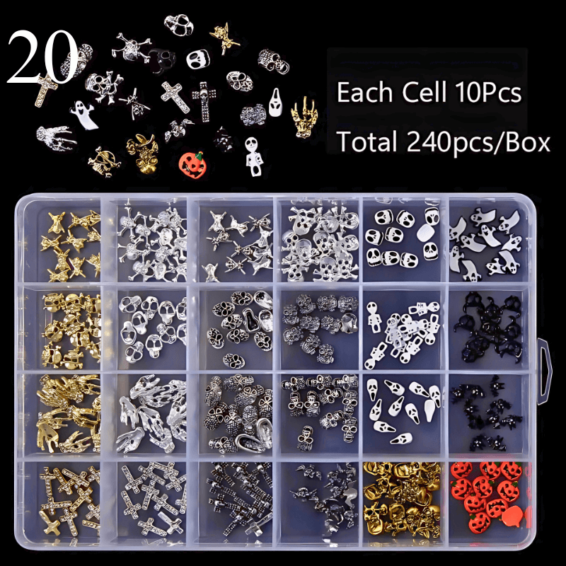 2800pcs Luxury Diamond, Rhinestone, Crystal Nail Art Decorations