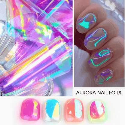 Aurora Holographic Shattered Glass Nail Foil