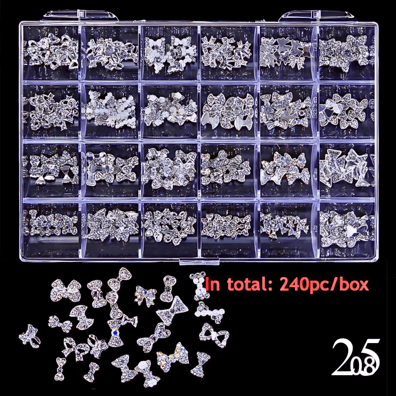 2800pcs Luxury Diamond, Rhinestone, Crystal Nail Art Decorations