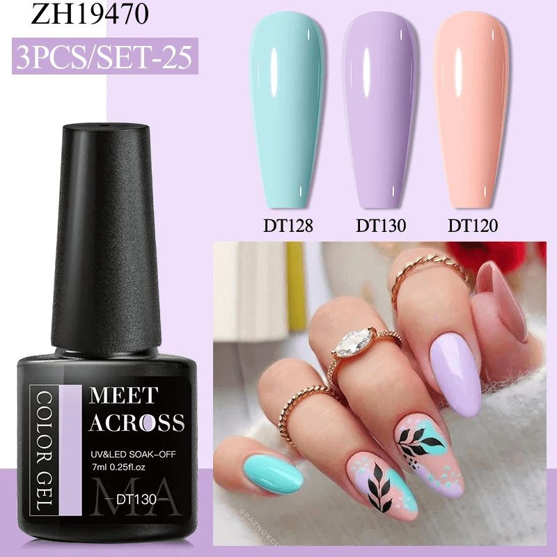 3Pcs Complementary Color Nail Polish sets