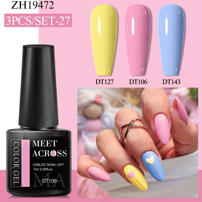 3Pcs Complementary Color Nail Polish sets