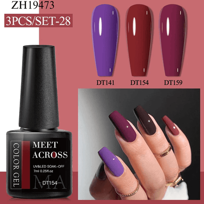 3Pcs Complementary Color Nail Polish sets