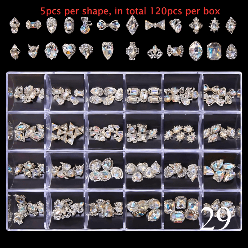 2800pcs Luxury Diamond, Rhinestone, Crystal Nail Art Decorations