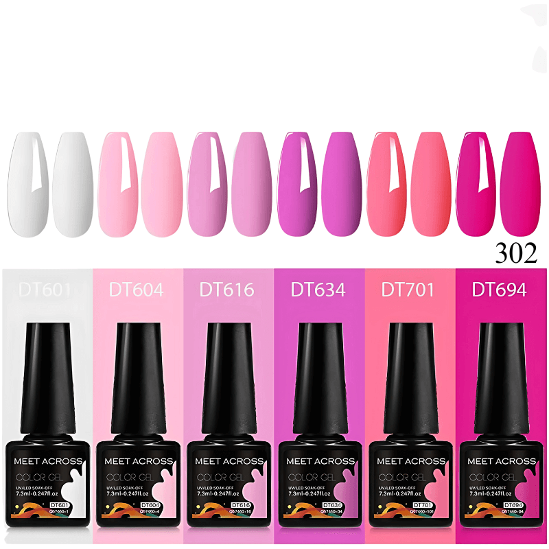 6Pcs/Glitter Gel Nail Polish Sets