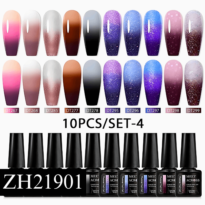 10-12 Pcs/set 3 Layer Thermal Gel Nail Polish