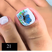 Load image into Gallery viewer, 24pcs Summer  Press on False Toe Nails
