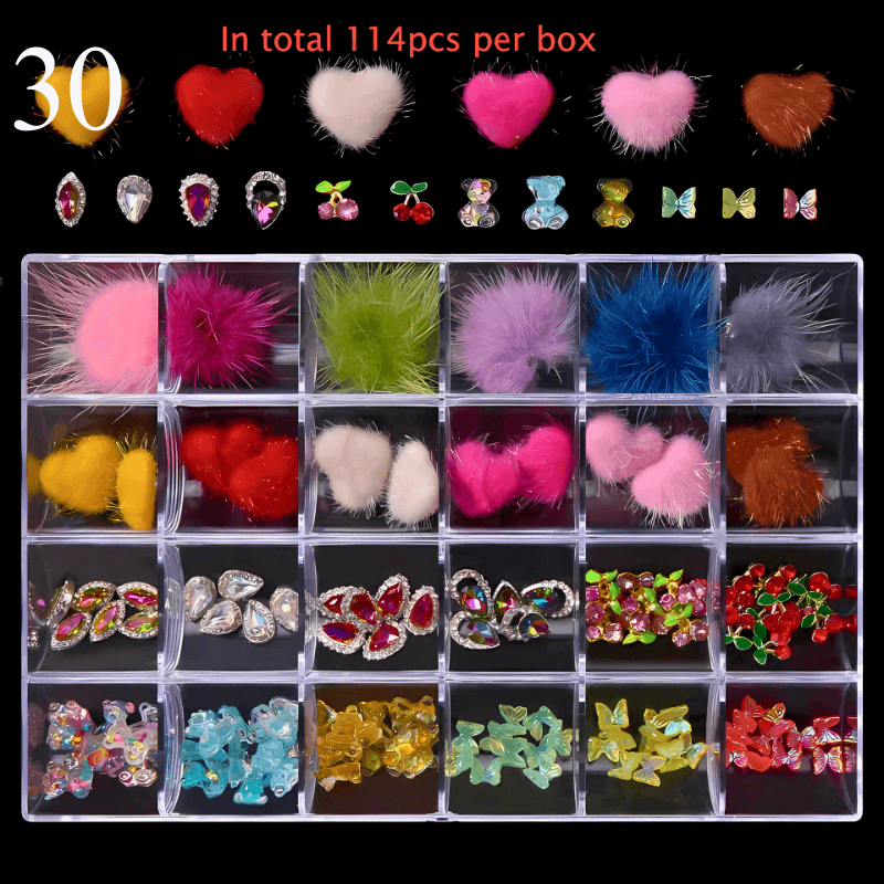 2800pcs Luxury Diamond, Rhinestone, Crystal Nail Art Decorations