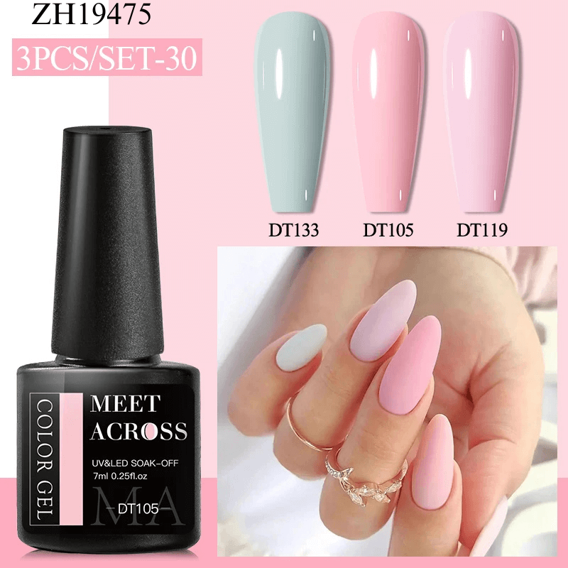 3Pcs Complementary Color Nail Polish sets