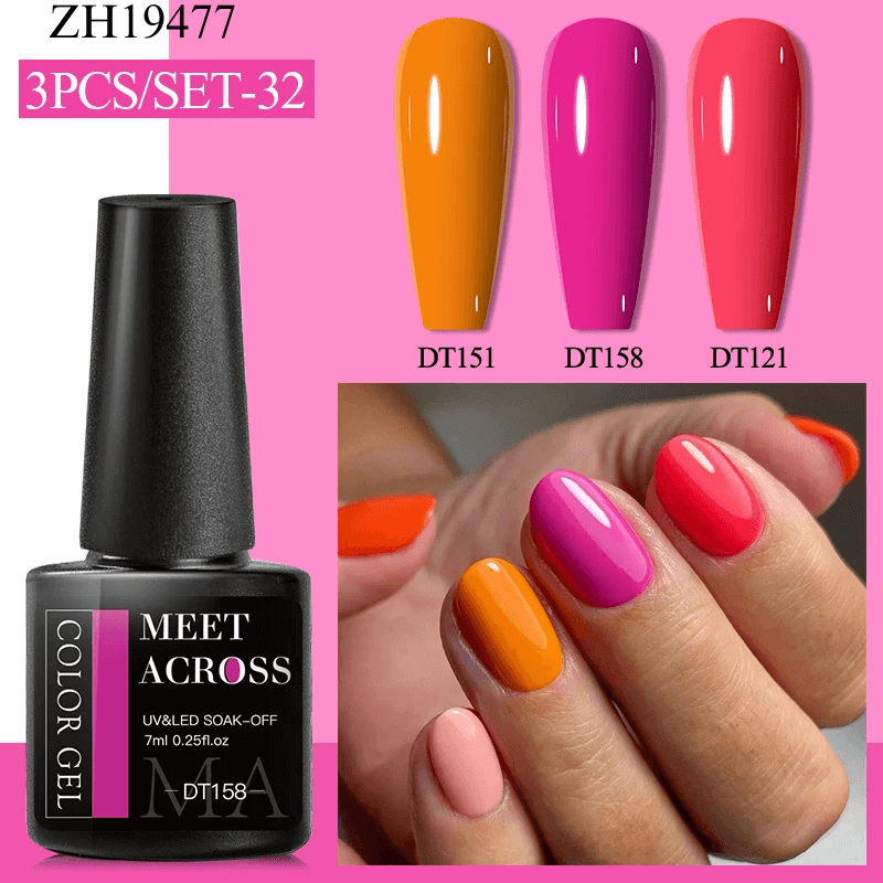 3Pcs Complementary Color Nail Polish sets