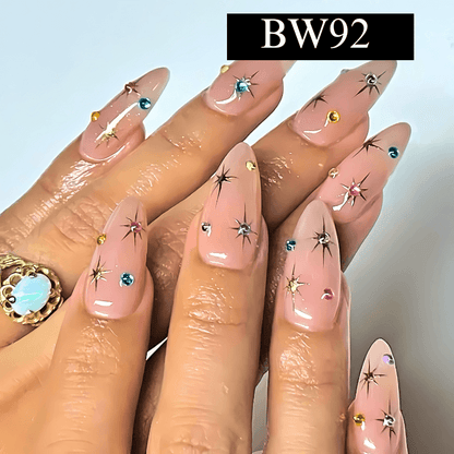 24Pcs Detachable Press on Full Cover Designer Nails