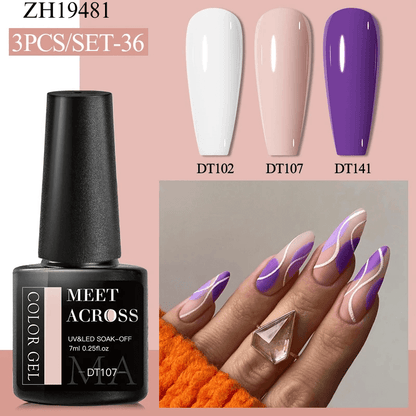 3Pcs Complementary Color Nail Polish sets