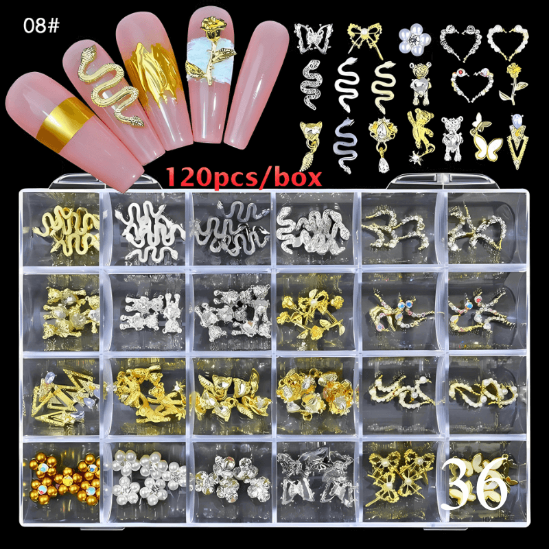 2800pcs Luxury Diamond, Rhinestone, Crystal Nail Art Decorations