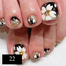 Load image into Gallery viewer, 24pcs Summer  Press on False Toe Nails
