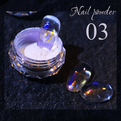 Aurora Ice Transparent Laser Chrome Nail Powder