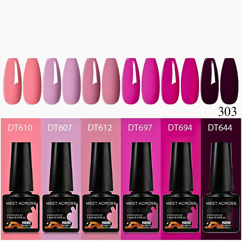 6Pcs/Glitter Gel Nail Polish Sets