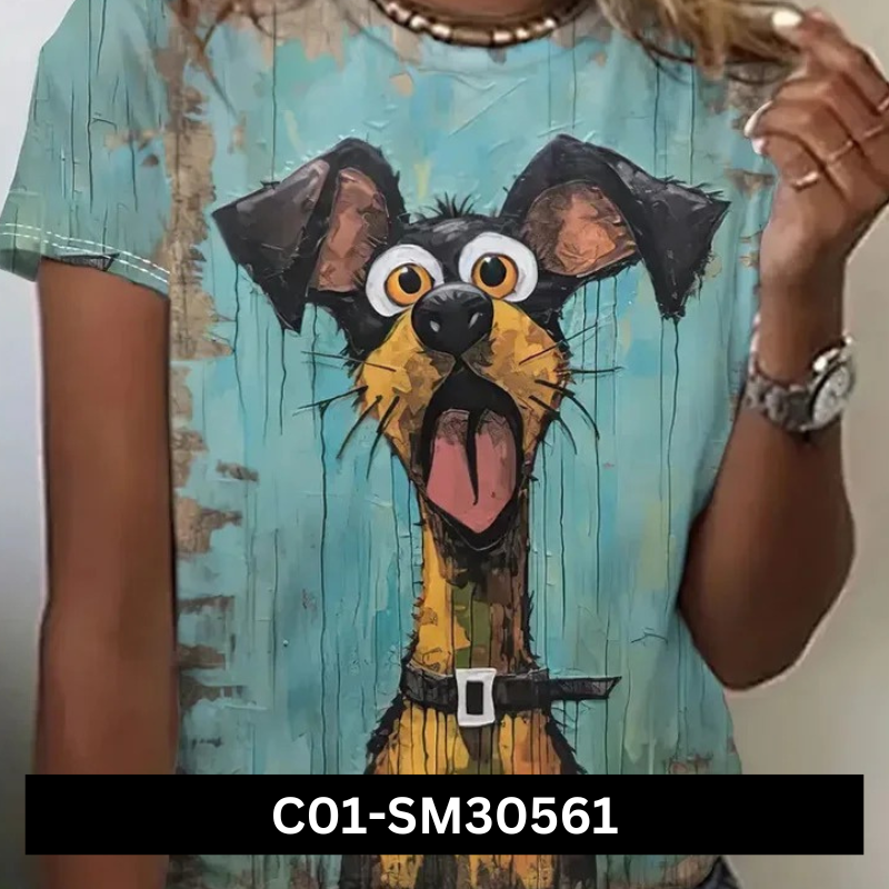 Women's Summer Funny Animal 3d Print T-Shirts