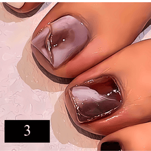 Load image into Gallery viewer, 24pcs Summer  Press on False Toe Nails
