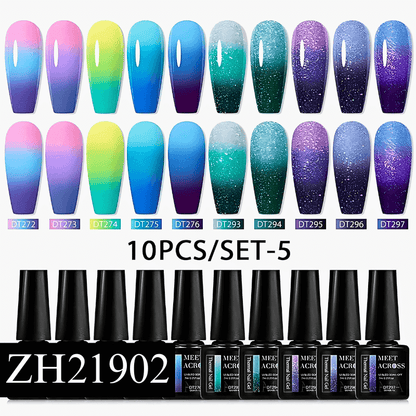 10-12 Pcs/set 3 Layer Thermal Gel Nail Polish